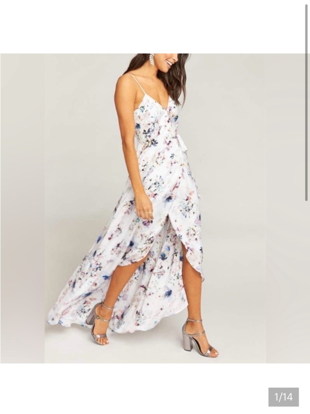 Show me your Mumu floral Mariah hi lo wrap dress S - Picture 1 of 9